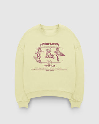 Surfersclub "Ancient Surfers" Heavyweight Sweatshirt - Pastel Yellow