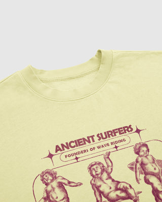 Surfersclub "Ancient Surfers" Heavyweight Sweatshirt - Pastel Yellow