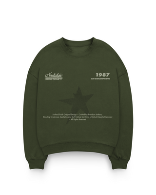 Surfersclub "Faded Star" Heavyweight Sweatshirt - Khaki