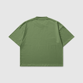 Surfer Cat — Boxy Oversize Tişört Adaçayı Yeşili