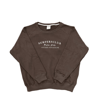 Surfersclub Oversize Looseneck Sweatshirt '' Palm City '' Brown - SURFERSCLUB