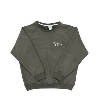 Surfersclub Oversize Looseneck Sweatshirt '' Vacation & Camp '' Olive Green - SURFERSCLUB