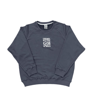 Surfersclub Oversize Looseneck Sweatshirt '' Waves '' Charcoal Blue - SURFERSCLUB