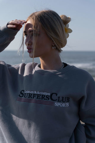 Surfersclub Relaxed Fit Crewneck Sweatshirt - Grey - SURFERSCLUB