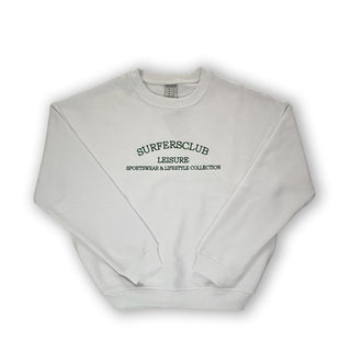 Surfersclub Relaxed Fit Crewneck Sweatshirt - White - SURFERSCLUB